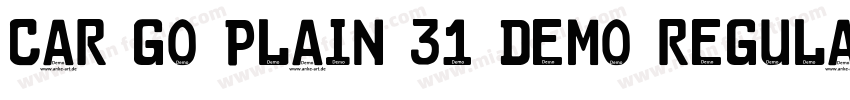 Car Go Plain 31 Demo Regular字体转换